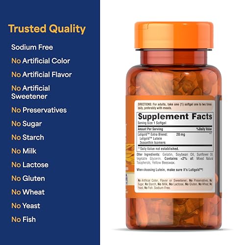 Puritan's Pride Premium Healthy Eyes Lutigold™ Extra Lutein - Product Imagery