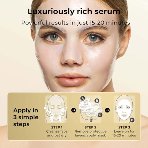 STARSKIN VIP Gold Mask Face, Coconut Bio-Cellulose Revitalizing - Product Imagery