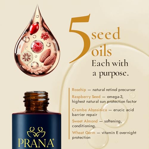 PRANA Beauty Bakuchiol Night Face Serum 30ml | Natural Retinol - Product Imagery
