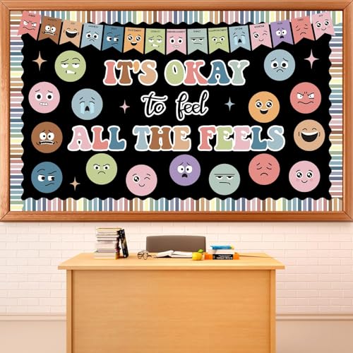 Boho Feeling Bulletin Board Set Mental Health Classroom - Product Imagery
