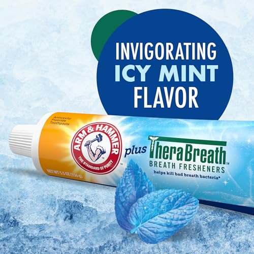 ARM & HAMMER Plus TheraBreath Toothpaste, Icy Mint, 5.5 oz, - Product Imagery