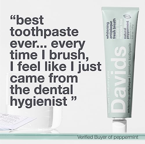 Davids Fluoride Free Toothpaste Teeth Whitening SLS Free - Product Imagery