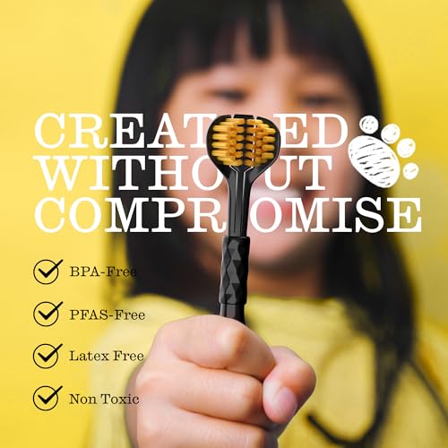 Twice Kids 3D Triple-Head Toothbrush – Extra-Soft Bristles for - Product Imagery