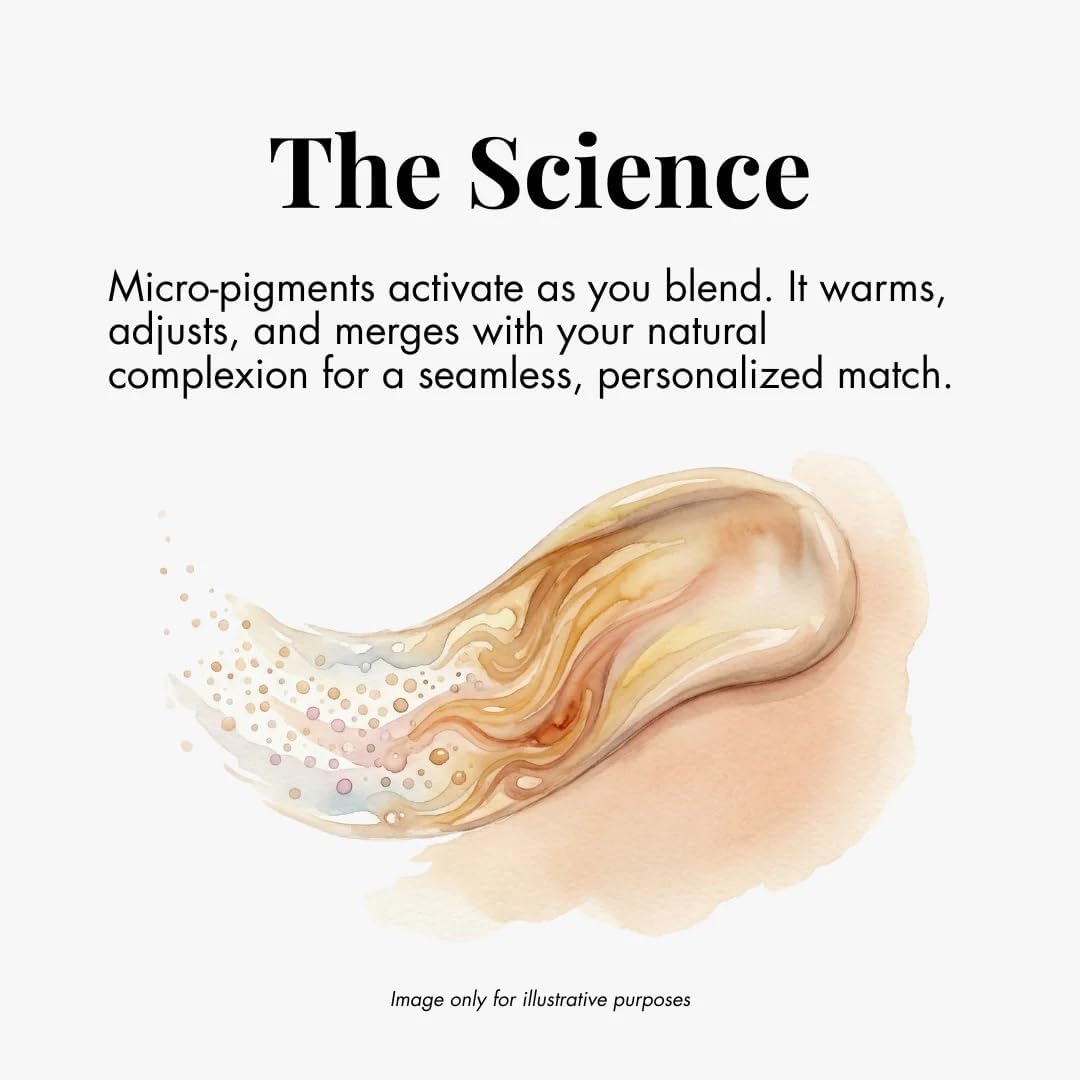 Smooche Color Changing Foundation - Skin Tone Adapting Liquid Foundation for Women, Self Adjusting Natural Finish, Blurs