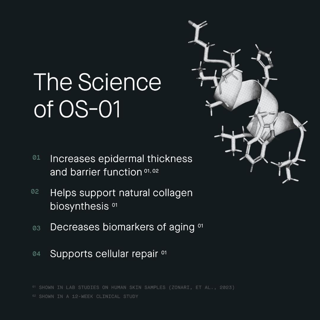 oneskin OS-O1 FACE topical supplement moisturizer in 1.7 fl oz refill pouch, luxury skincare product for face hydration