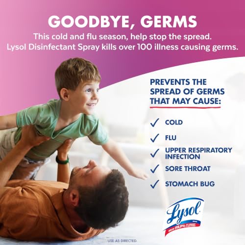 Lysol Disinfectant Spray, Sanitizer, Morning Breeze, 19 oz, 2 - Product Imagery