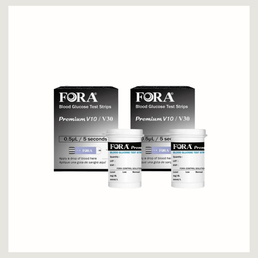 FORA Premium V10/V30/G30 Blood Glucose Test Strips - Product Imagery