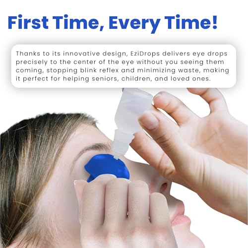 Eye Drop Guide for Nozzle Head Bottles, No Blink Reflex, Dark - Product Imagery