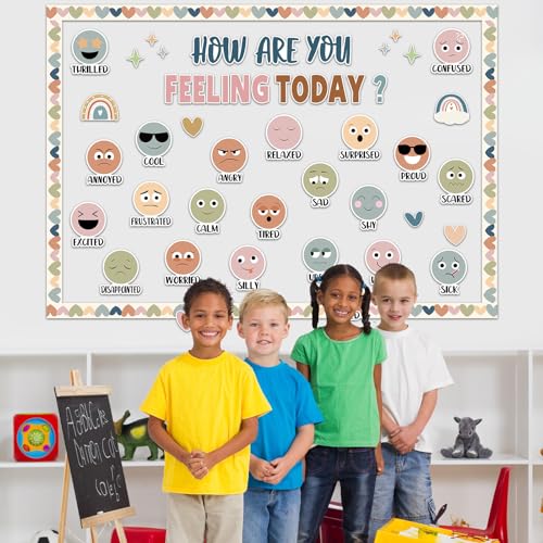 BOHO Feeling Emotion Bulletin Board Set Classroom Decorations - Product Imagery