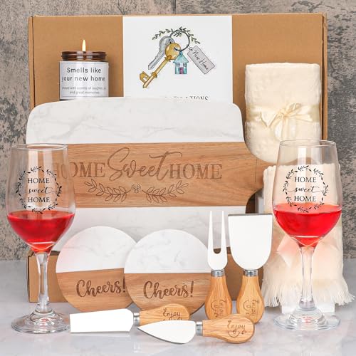 House Warming Gifts New Home Marble Acacia Wood Cheese Board - Elysirise Official Imagery - 1