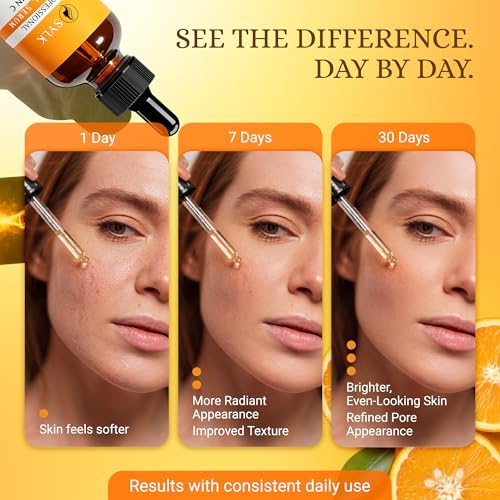 Sylk Vitamin C Serum For Face with Hyaluronic Acid & Vitamin E – - Product Imagery