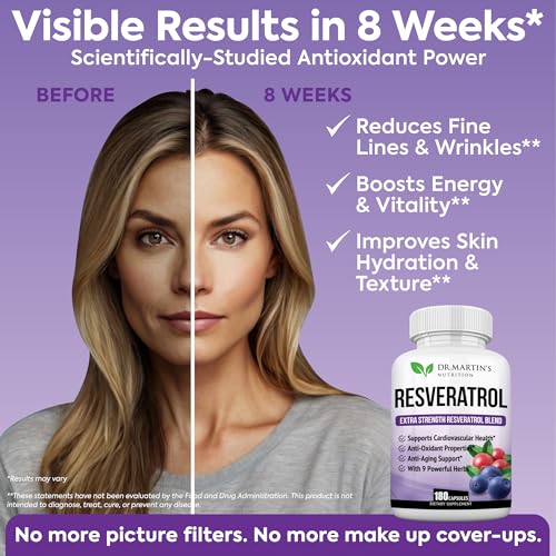 Extra Strength Resveratrol 1568mg - 180 Capsules - 3 Months - Product Imagery