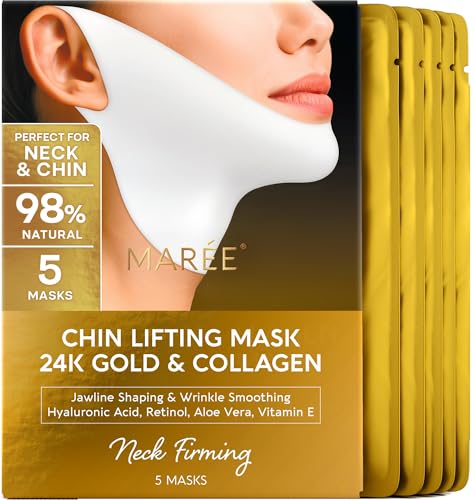 MAREE V Line Lifting Mask with 24K Gold – Deep Collagen Face - Product Imagery