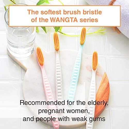 WANGTA Toothbrush 4pcs, Twice as Wide as Regular Brush Head, - Product Imagery