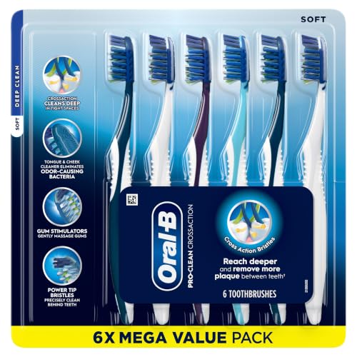 Oral-B Pro Clean Cross Action Toothbrushes, Deep Plaque Removal, - Product Imagery