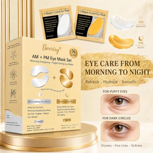Under Eye Patches for Puffy Eyes and Dark Circles, AM PM, 28pcs - Product Imagery