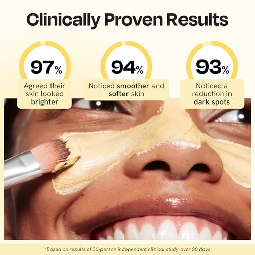 Gleamin Vitamin C Clay Mask for Dark Spots 2.5oz Brightening - Product Imagery