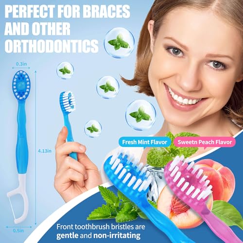 36 Pack Mini Disposable Toothbrushes – 5-in-1 Prepasted Travel - Product Imagery