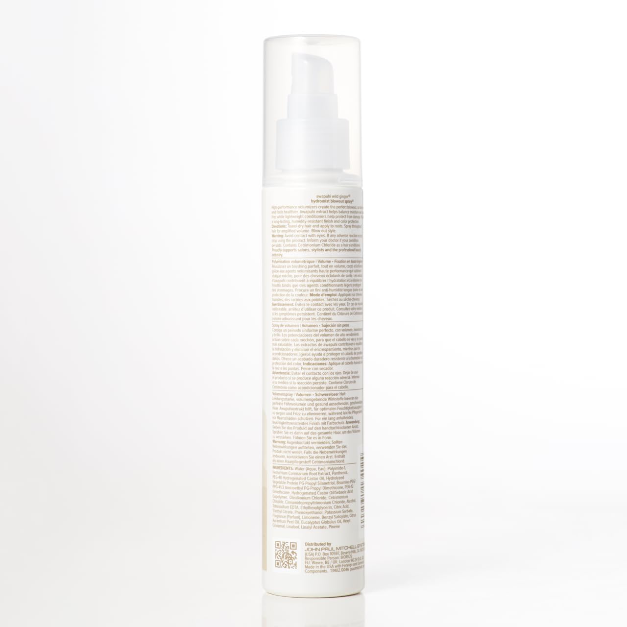 Awapuhi Wild Ginger by Paul Mitchell HydroMist Blowout Spray, Style Amplifier, Weightless Hold, For All Hair Types, 5.1 fl. oz.
