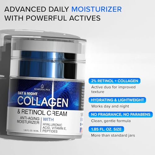 Collagen Face Cream with Retinol & Hyaluronic Acid - Anti Aging - Product Imagery