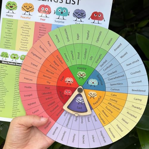 Feelings Wheel Therapy Office Desk Decor - Large Mental Health - Product Imagery