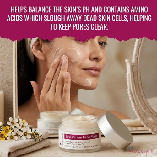 Manuka Lane, Bee Venom Face Mask, with Natural Honey, Vitamin E, - Product Imagery