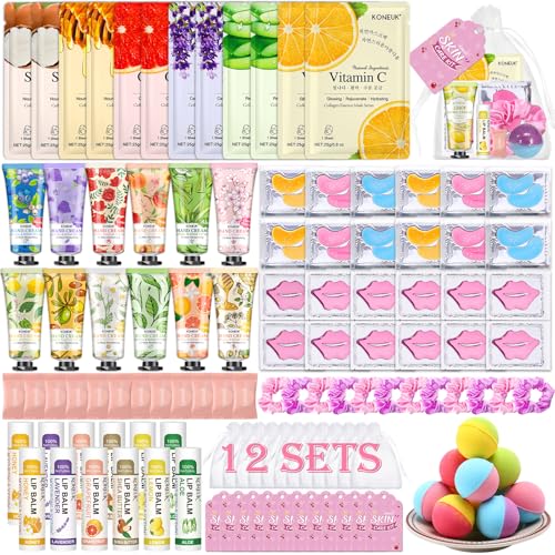 KONEUK 120 PCS Spa Party Supplies for Women, Spa Birthday Sleepover Party Supplies