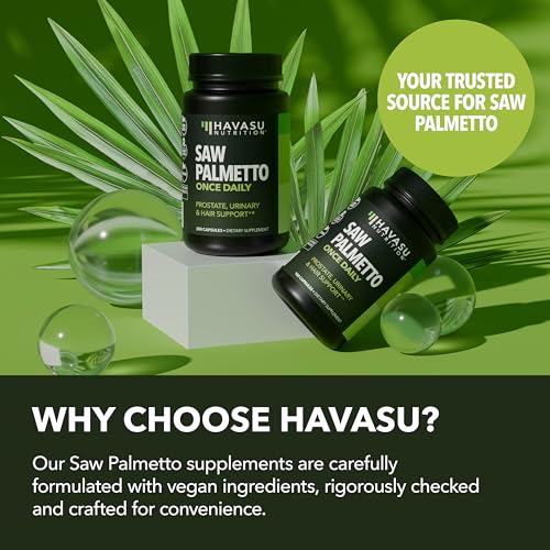 Saw Palmetto for Men Prostate Health Supplement, 500mg Per - Product Imagery