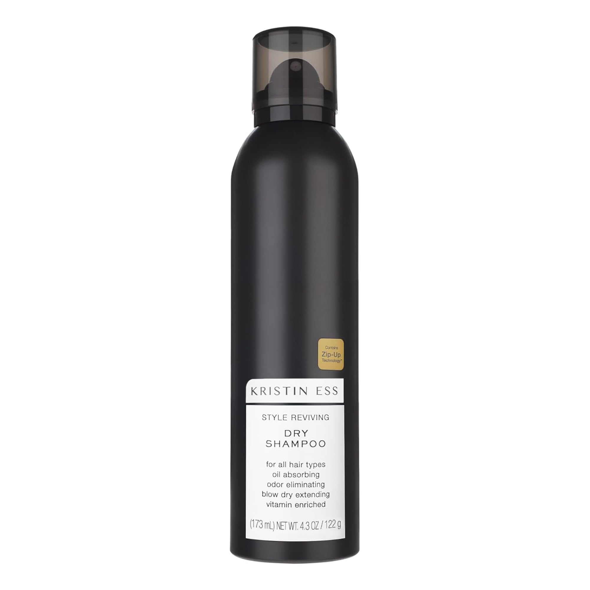 Kristin Ess volumizing dry shampoo spray for oily hair, absorbs oil, reduces frizz, with fresh pear scent, sulfate-free, vegan, color safe