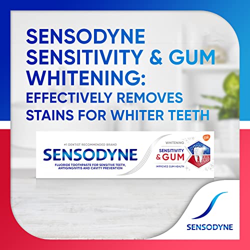 Sensodyne Sensitivity & Gum Whitening Toothpaste, 2.3 Ounces - Product Imagery