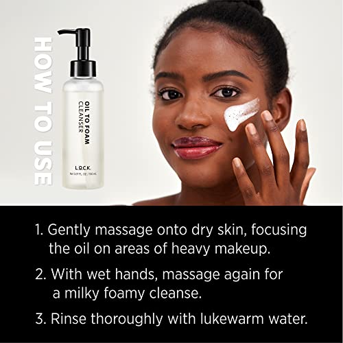 L.O.C.K. Oil To Foam Cleanser - Vegan Olive Based Cleanser, - Product Imagery