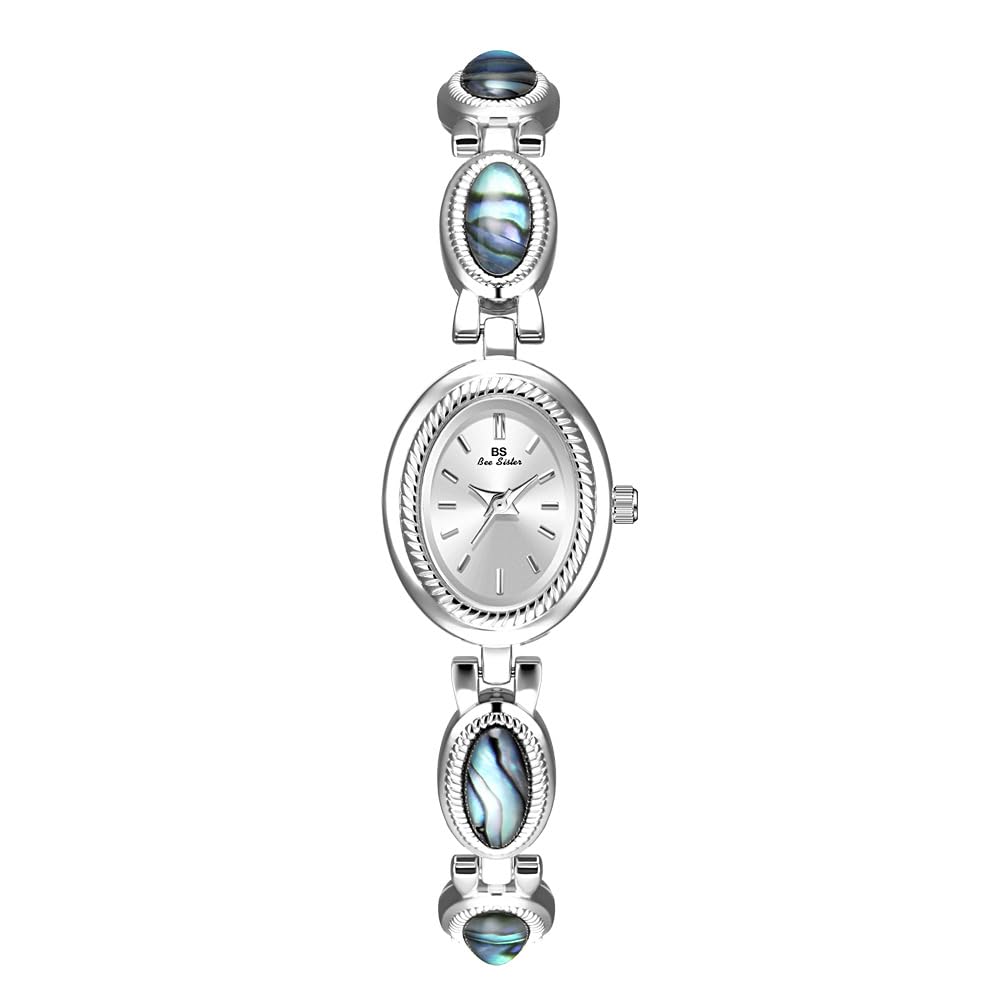 CARLIEN Women's Classic Dainty Pearl Shell Arabic Numerals Oval Quartz Watch – product photo (Wrist Watches)