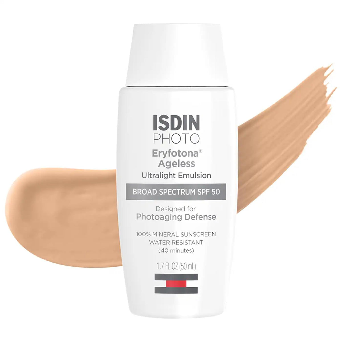 ISDIN Eryfotona Ageless Tinted Mineral Face Sunscreen SPF 50 – product photo (Facial Sunscreens)