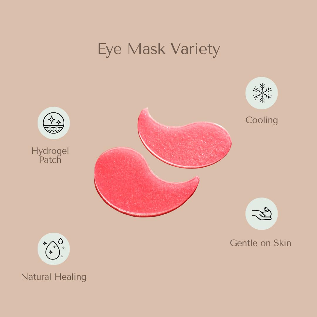 Organic To Green Eye Mask Variety Pack - Multi-Colored Under Eye Gels for Dark Circles and Puffiness - Hyaluronic Acid &