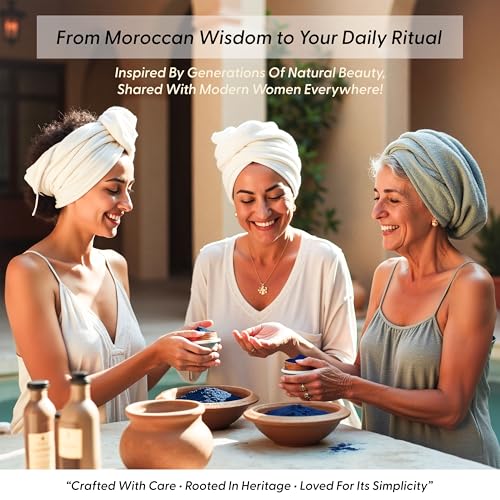 Moroccan Nila Powder – Natural Blue Clay Mask for Face, Body & - Product Imagery