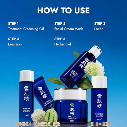 SEKKISEI Radiance Essentials 5-Step Japanese Skincare Kit - Product Imagery