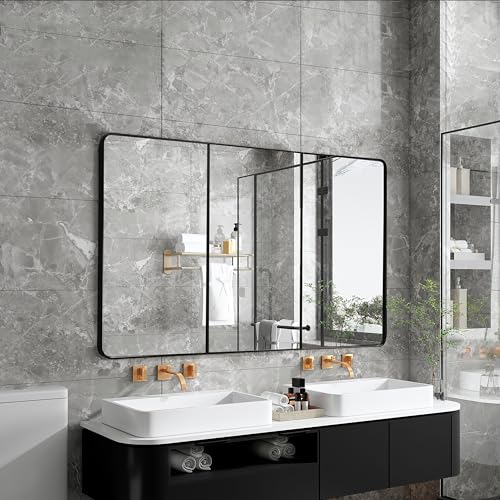 Basicwise 3-Door Aluminum Bathroom Medicine Cabinet, Round - Product Imagery