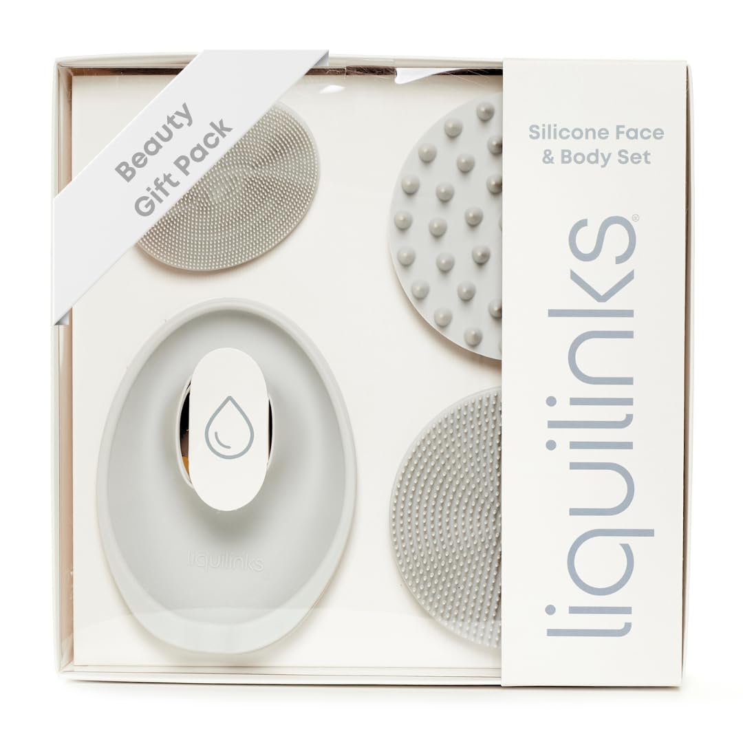 Liquilinks Beauty Gift Set - Silicone Spa Kit for Face & Body (Dove Grey) – product photo (Sets &amp; Kits)