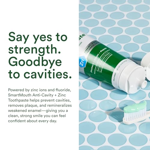 SmartMouth Anti-Cavity + Zinc Toothpaste, 3.4 oz, 3-Pack - Product Imagery