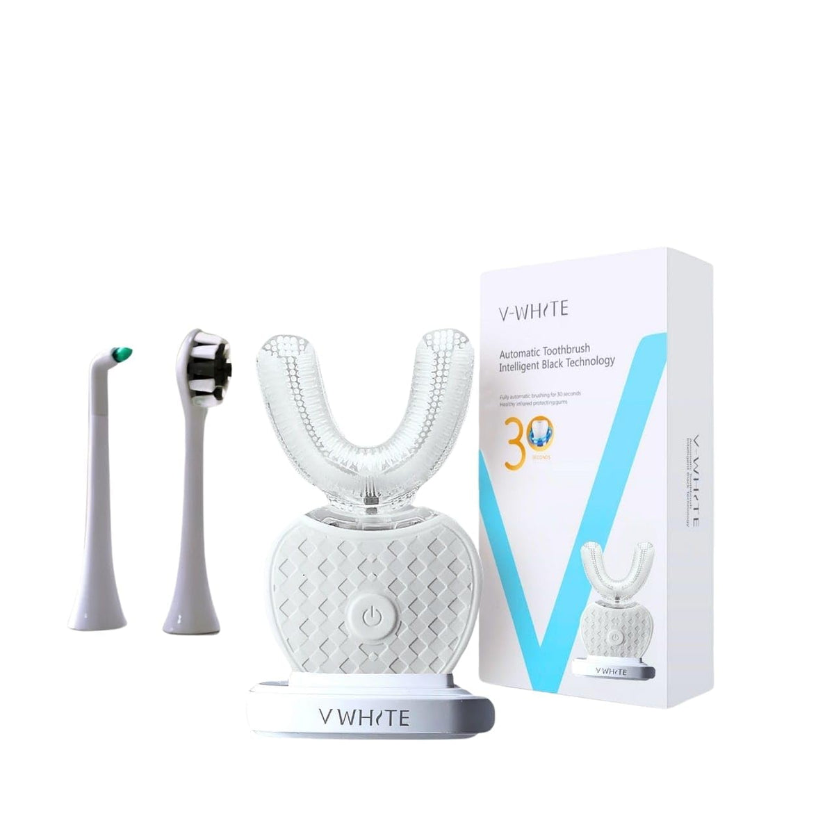 V WHITE Ultrasonic U Shaped Auto Brush for Adults - V-WHITE Official Imagery - 1