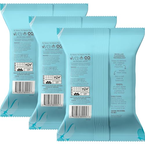 Face Wipes, Burt's Bees Facial Cleansing, Makeup Remover - Product Imagery