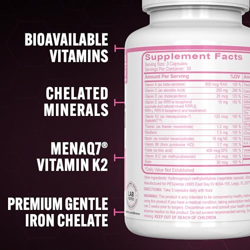 PEScience TruMulti Multivitamin for Women, 30 Day Supply - Product Imagery