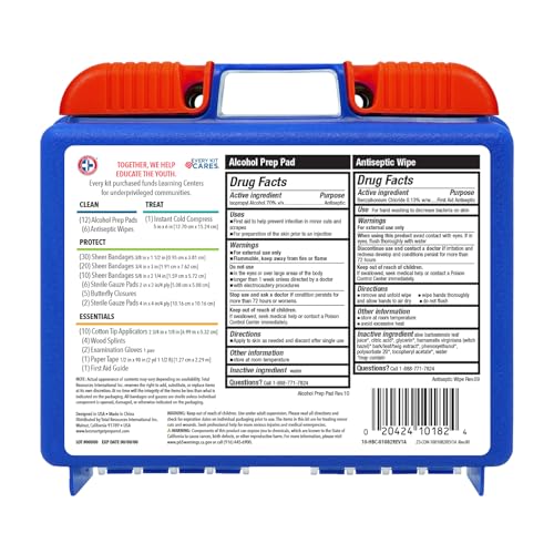 Be Smart Get Prepared 110 pc First Aid Kit: Clean, Treat, - Product Imagery