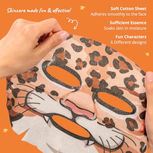 Epielle Character Face Mask Mystical Safari 6 Pack, Fun & - Product Imagery