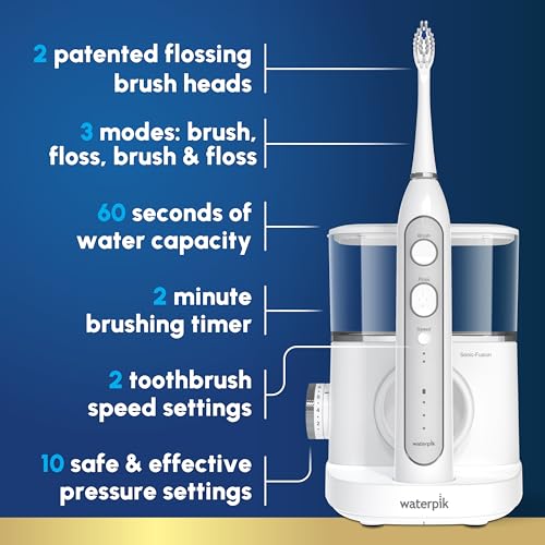 Waterpik Sonic-Fusion Flossing Electric Toothbrush Water - Product Imagery