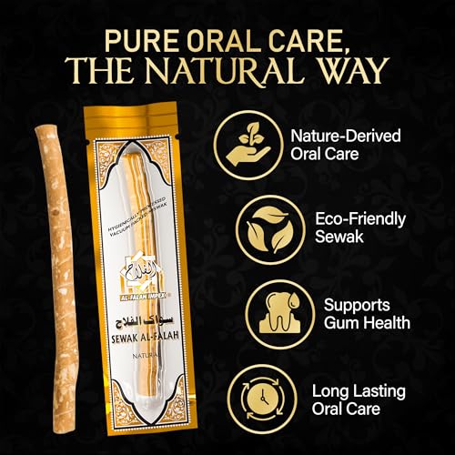 Al Falah Sewak Natural Miswak Toothbrush - 2 Sticks and 1 Holder - Product Imagery