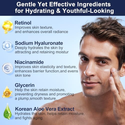 Full Size Skin Care for Men, Hydrate, Firm, Wrinkle & Radiant - Product Imagery