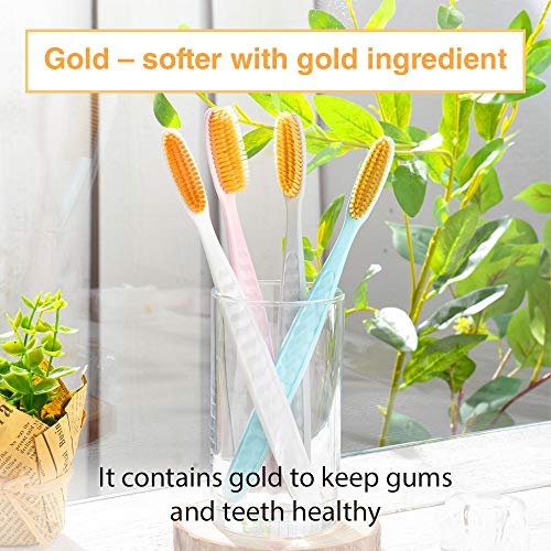 WANGTA Toothbrush 4pcs, Twice as Wide as Regular Brush Head, - Product Imagery