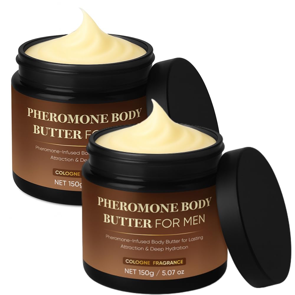 TUVAAZ Pheromone Body Butter, Cologne Body Cream for Men with Shea & Cocoa Butter, Coconut Oil,Non-Greasy, Alcohol-Free,
