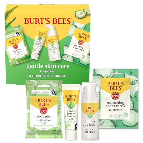 Burt's Bees Gentle Skin Care To-Go Set, Includes Cleanser, - Product Imagery